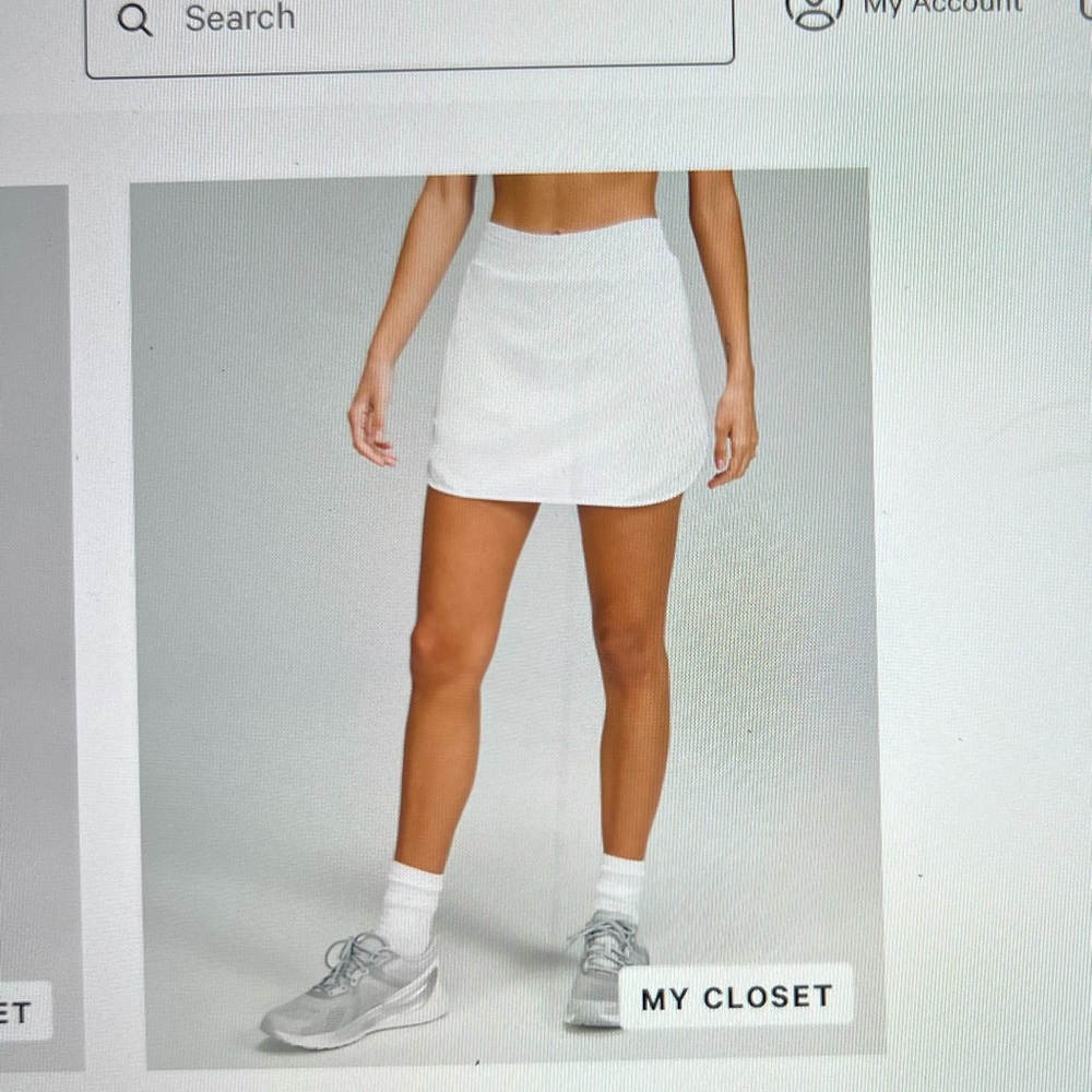 Lululemon Hotty Hot Skirt (White)